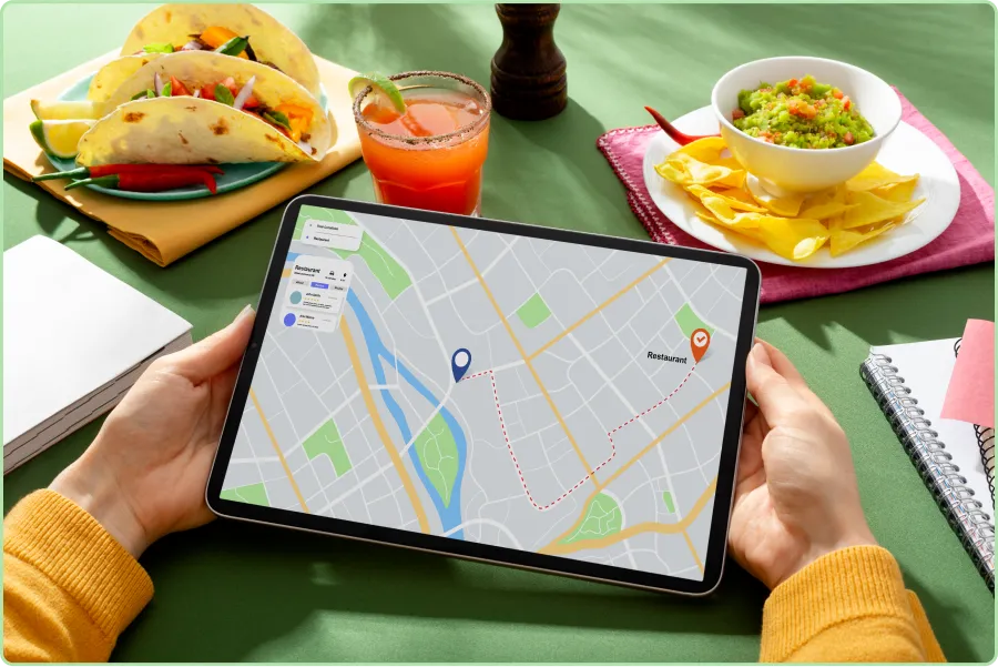 google map location in restaurant website