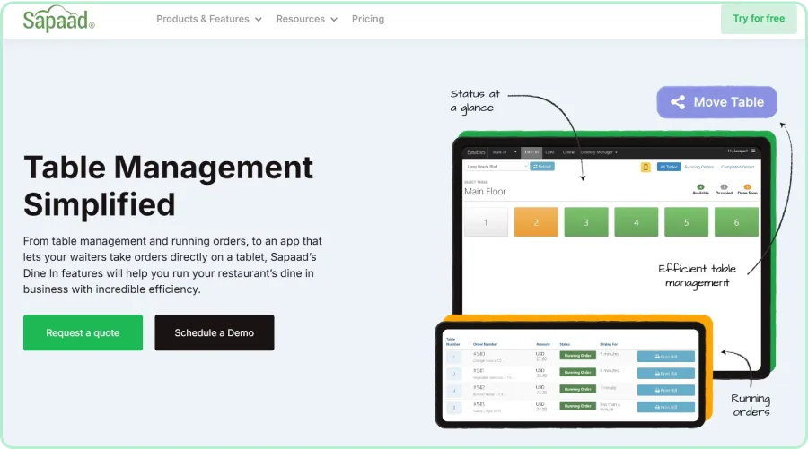 Sapaad Table Management System
