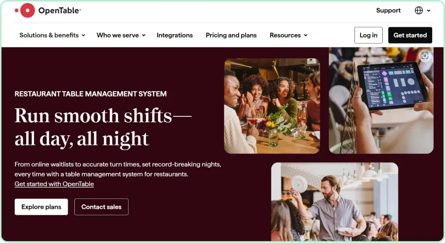 OpenTable Table Management System