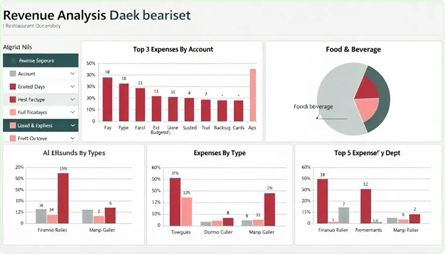 Restaurant data analytics dashboard tracking sales, customer behavior, and operational efficiency.