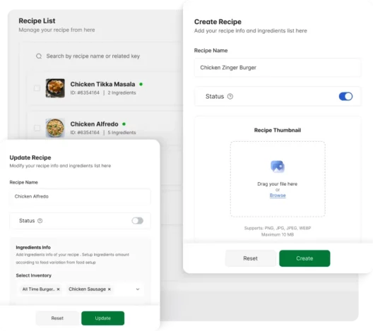 Create And Update Your Recipes