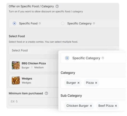 Food Specific Discount Management
