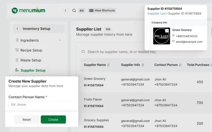 Smart Operations With Menumium Supplier Management Software