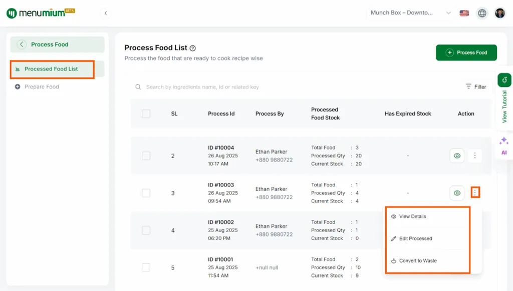 Processed Food Inventory How to Do Process Food Inventory Setup - Menumium