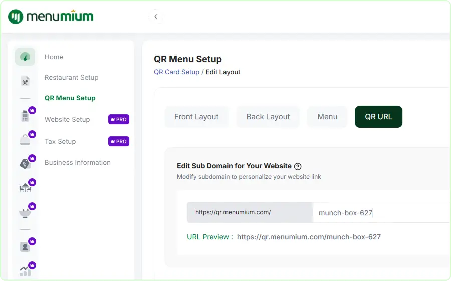Step 4: Set QR URL&nbsp;